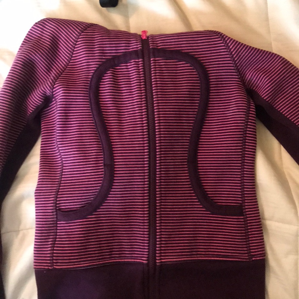 Lululemon jacket pink stripped
